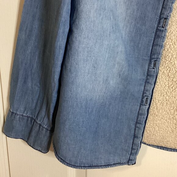 Ci Sono Women's Sherpa Lined Denim Jacket Size M Casual Work - Picture 3 of 8